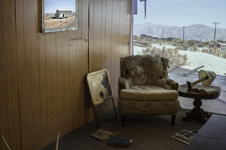 In Trail's End, Photographs And Found Objects Combine To Create A Reconstructed Lost Home