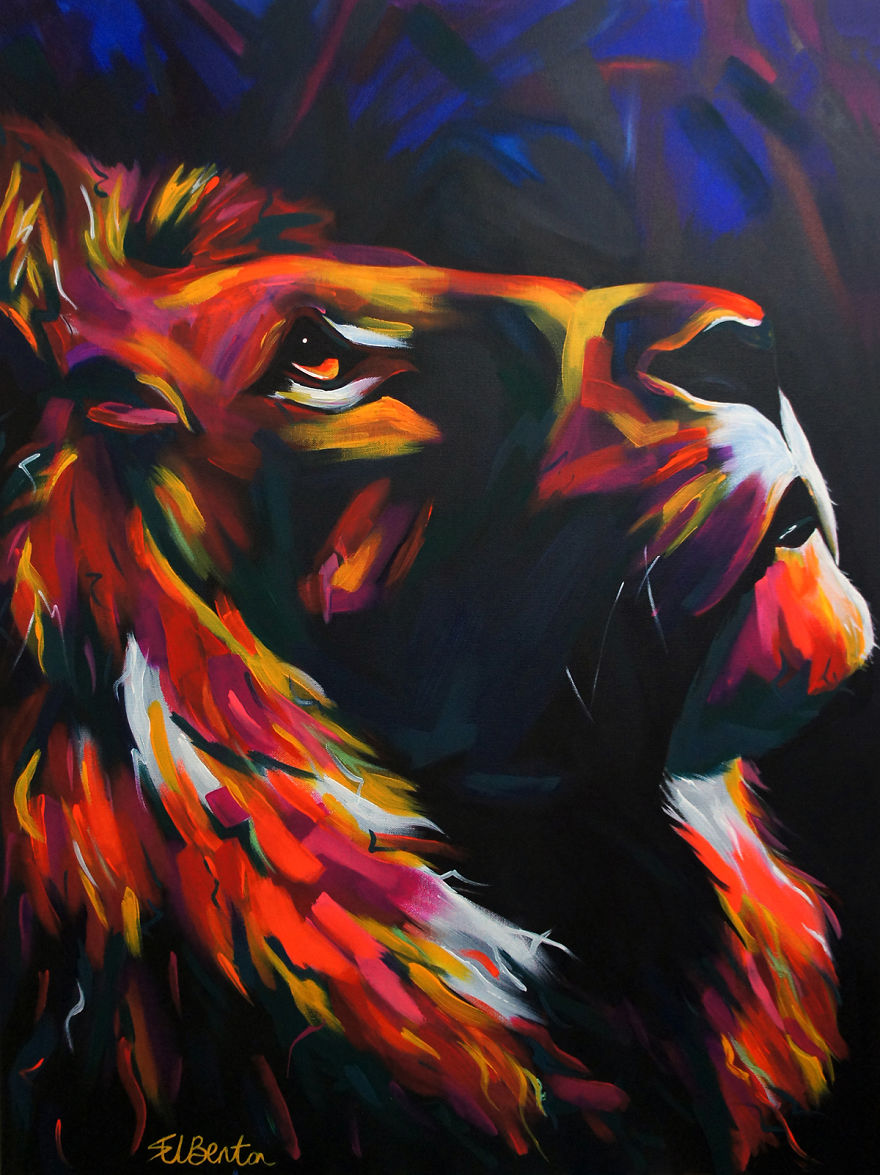 I Layer Up Colors Without Much Planning To Create These Vibrant Portraits Of Animals And People