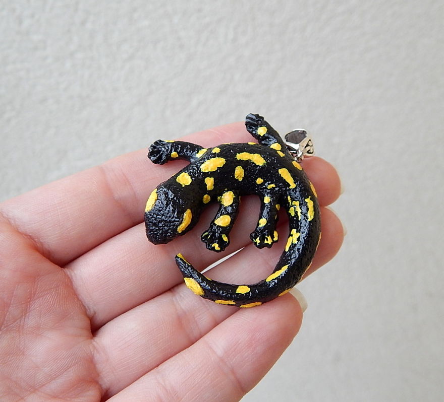 I Made This Fire Salamander Pendant Out Of Clay