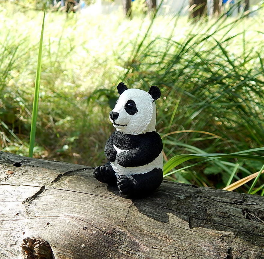 I Made This Panda Bear Figurine Out Of Clay