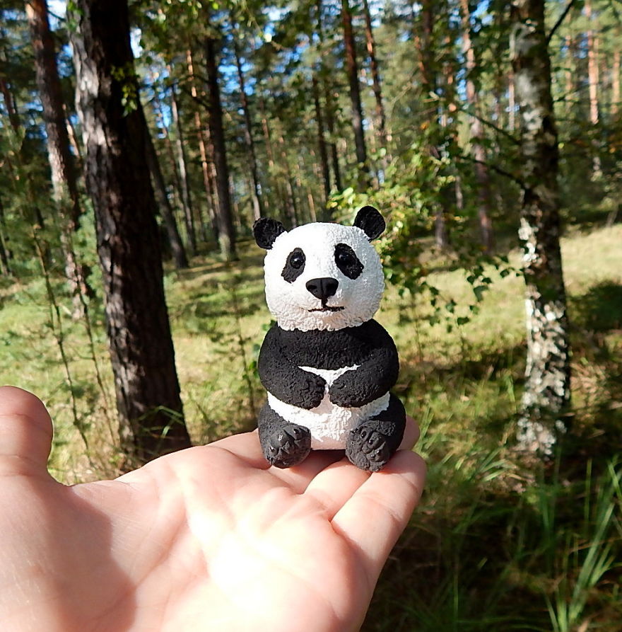 I Made This Panda Bear Figurine Out Of Clay