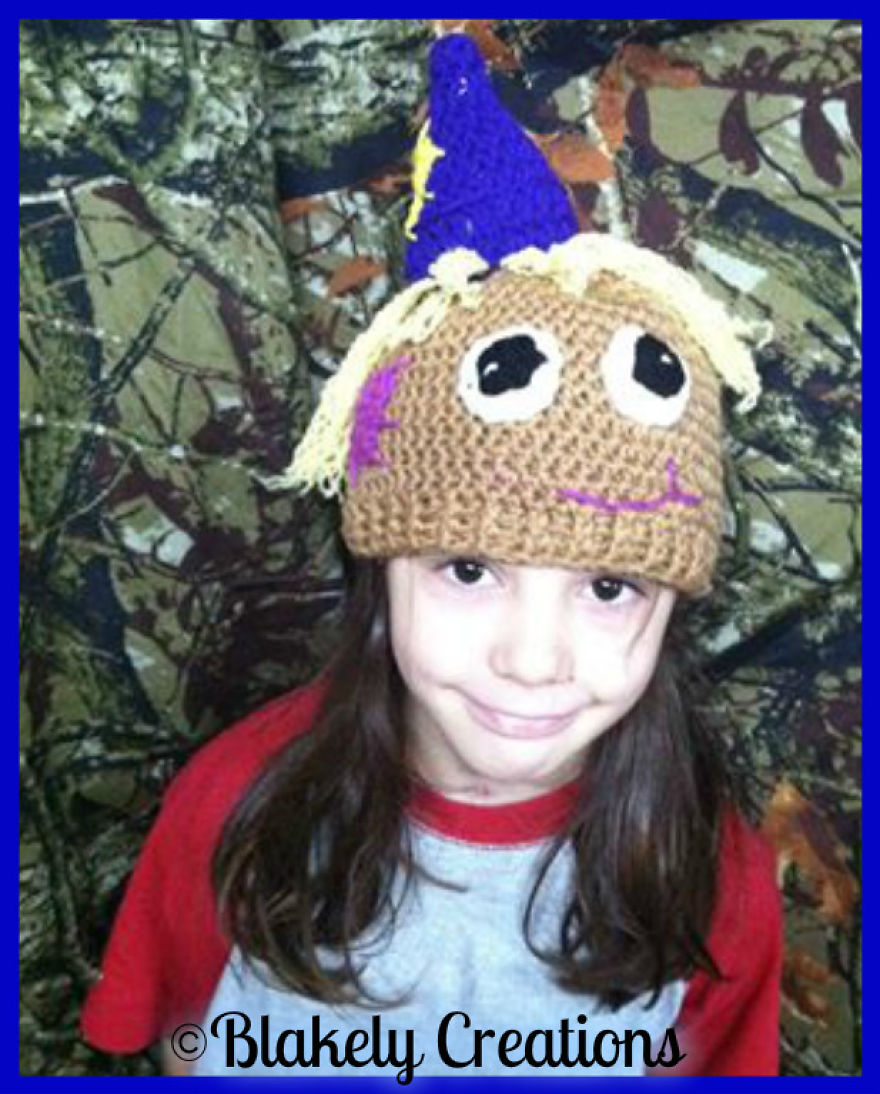 I Crocheted A Scarecrow Hat To Help The Kids Who Are Battling Childhood Cancers