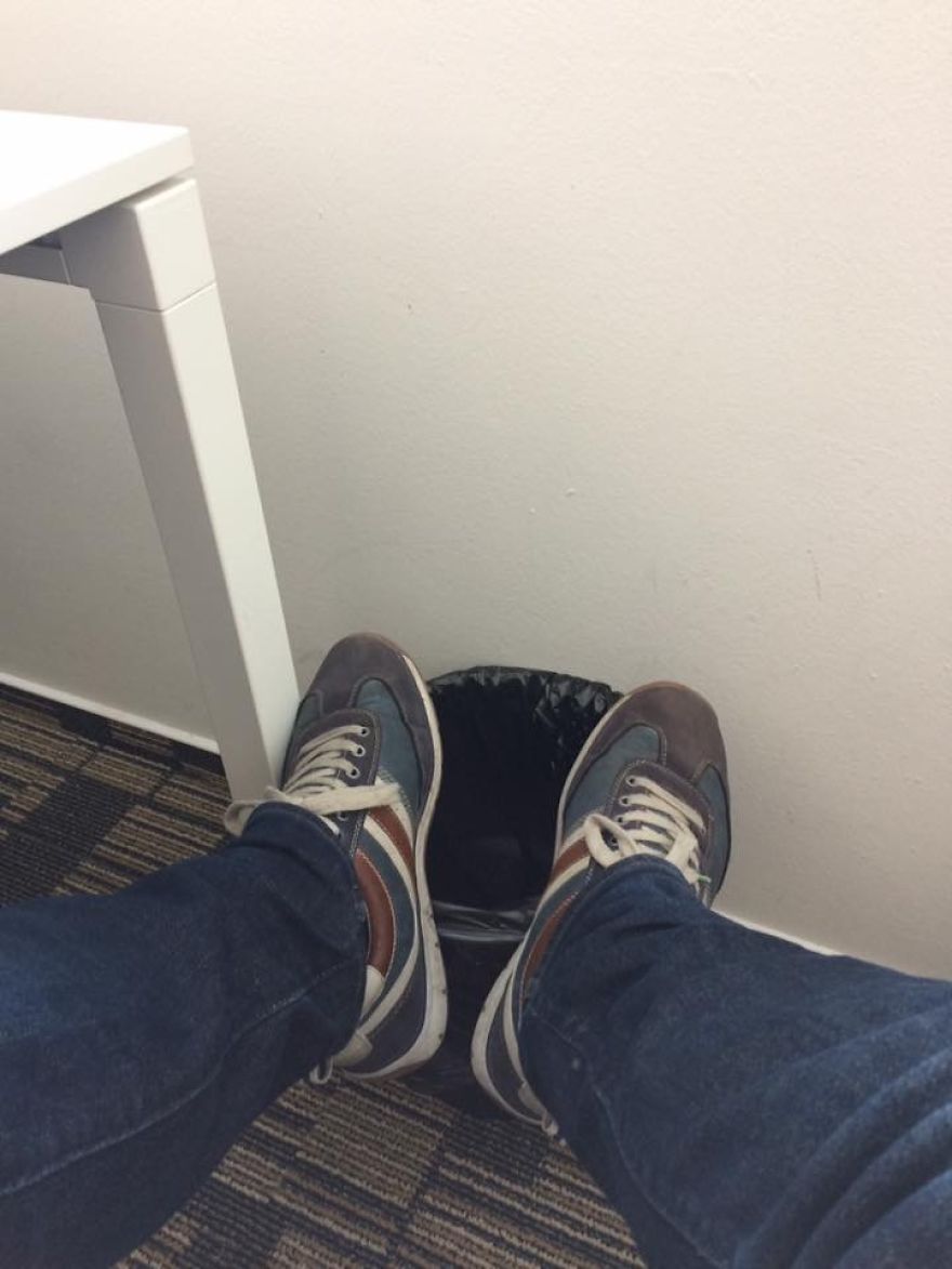 Bored @ Work? Feetception!