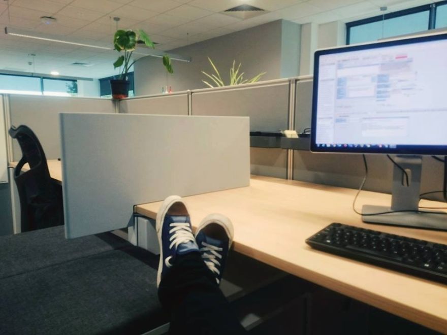 Bored @ Work? Feetception!