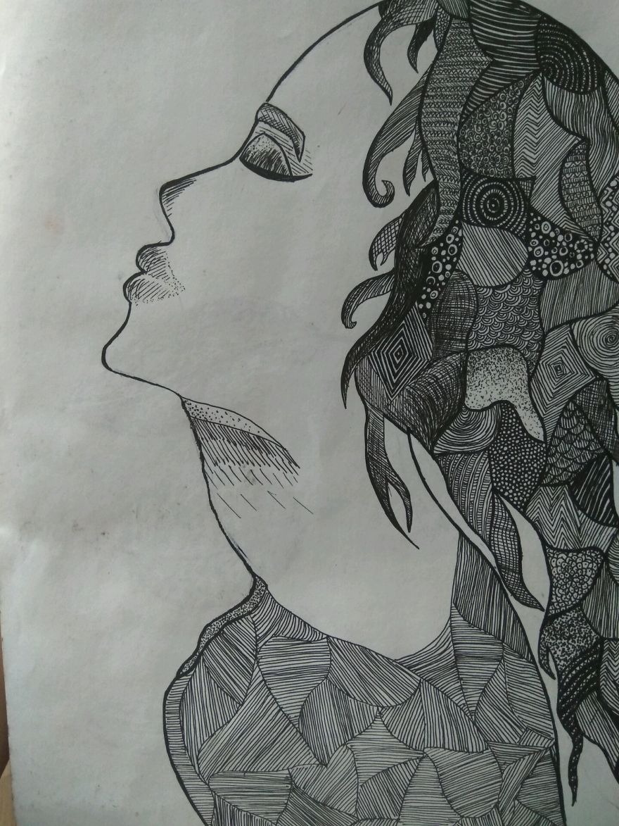 I Create Black Pen Patterns To Cope With Stress I Create Black Pen Patterns To Cope With Stress