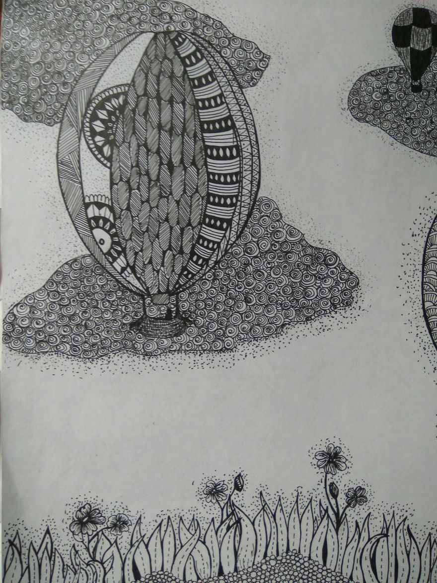 I Create Black Pen Patterns To Cope With Stress I Create Black Pen Patterns To Cope With Stress