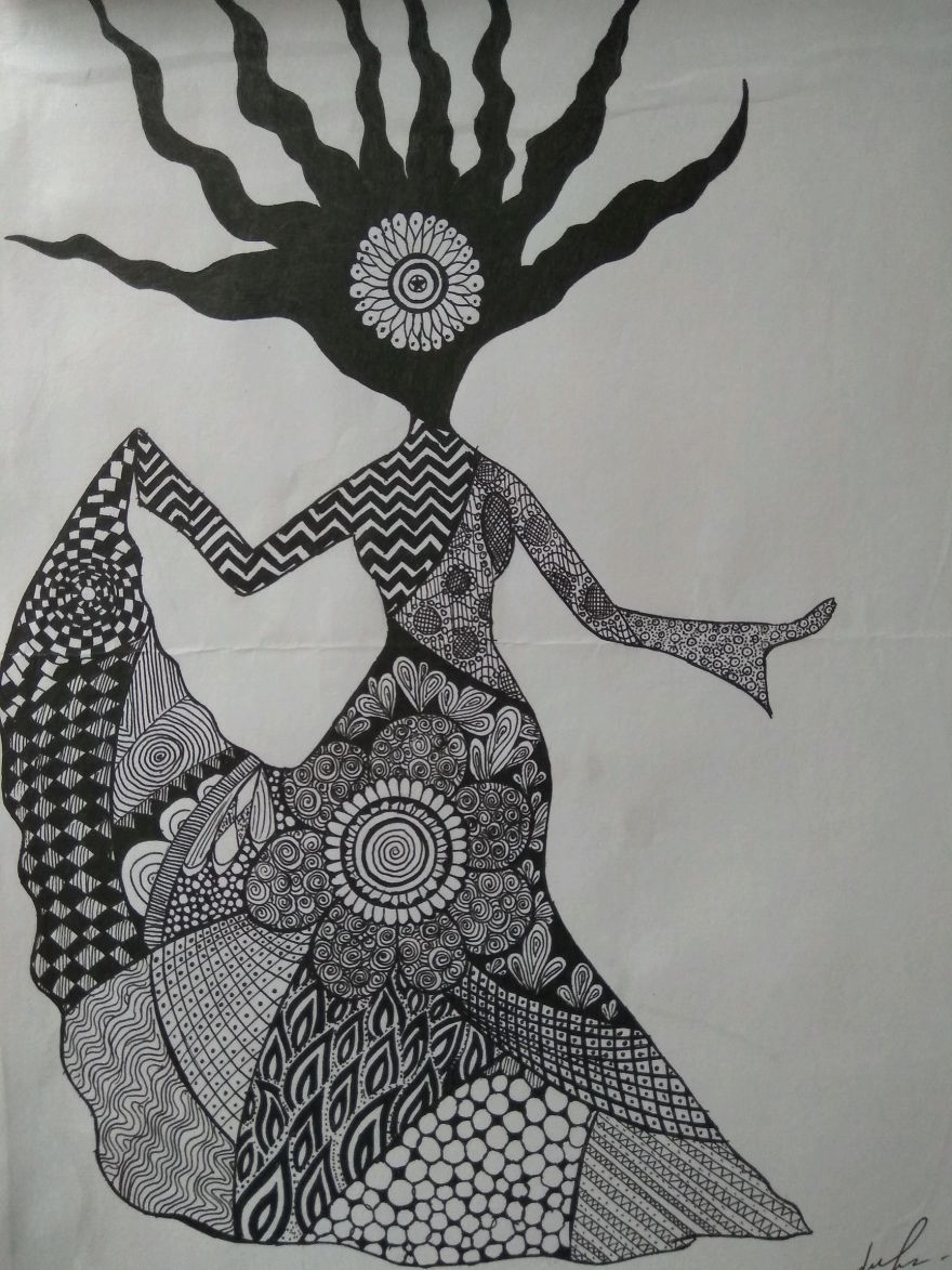 I Create Black Pen Patterns To Cope With Stress I Create Black Pen Patterns To Cope With Stress