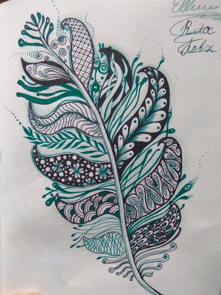 I Create Black Pen Patterns To Cope With Stress I Create Black Pen Patterns To Cope With Stress