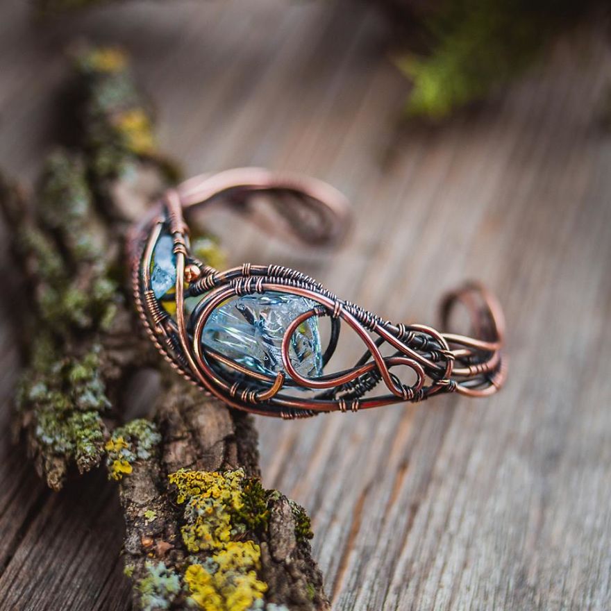 Nature And Wire - My Love. Unique Wire Wrapped Jewelry Was Inspired By Nature.