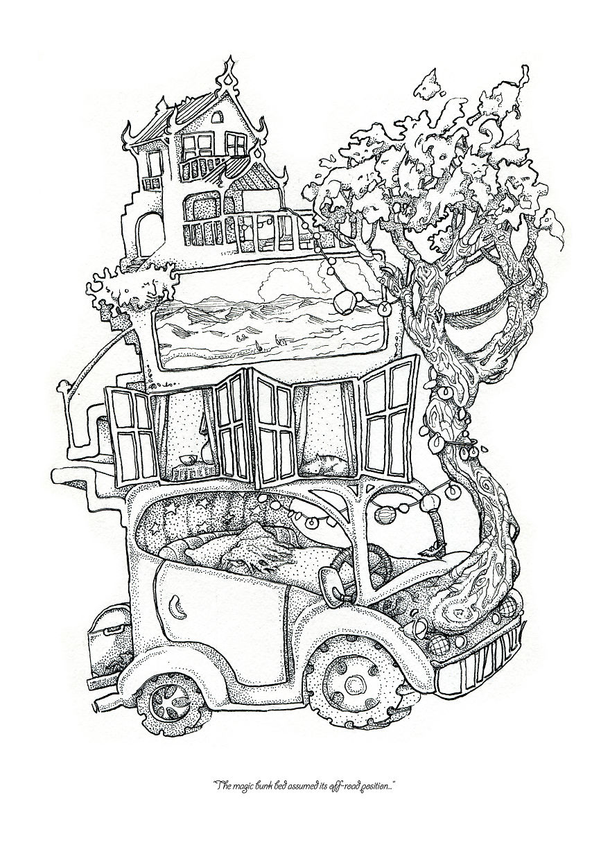 Pointillism Fables: The Magic Traveling Bunk Bed