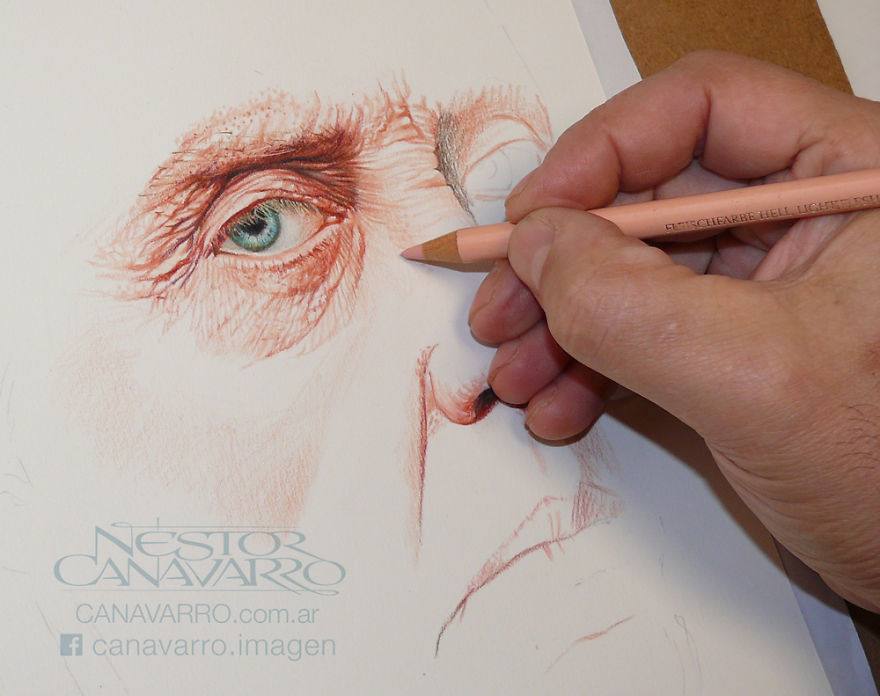 It Took Me 25 Hours To Draw This Portrait Of Christopher Walken With Colored Pencils