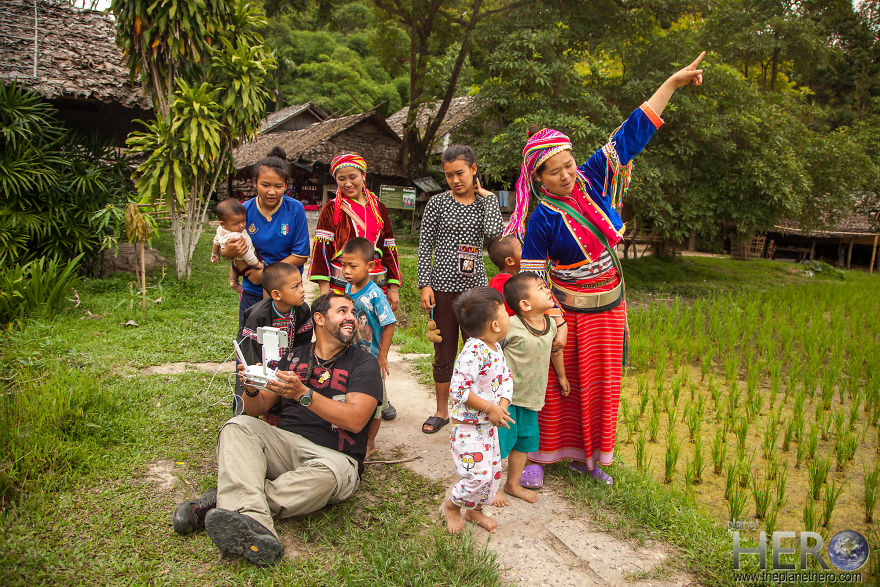 Couple Travel Around The World With A Drone: To Help Kids, Animals And The Environment