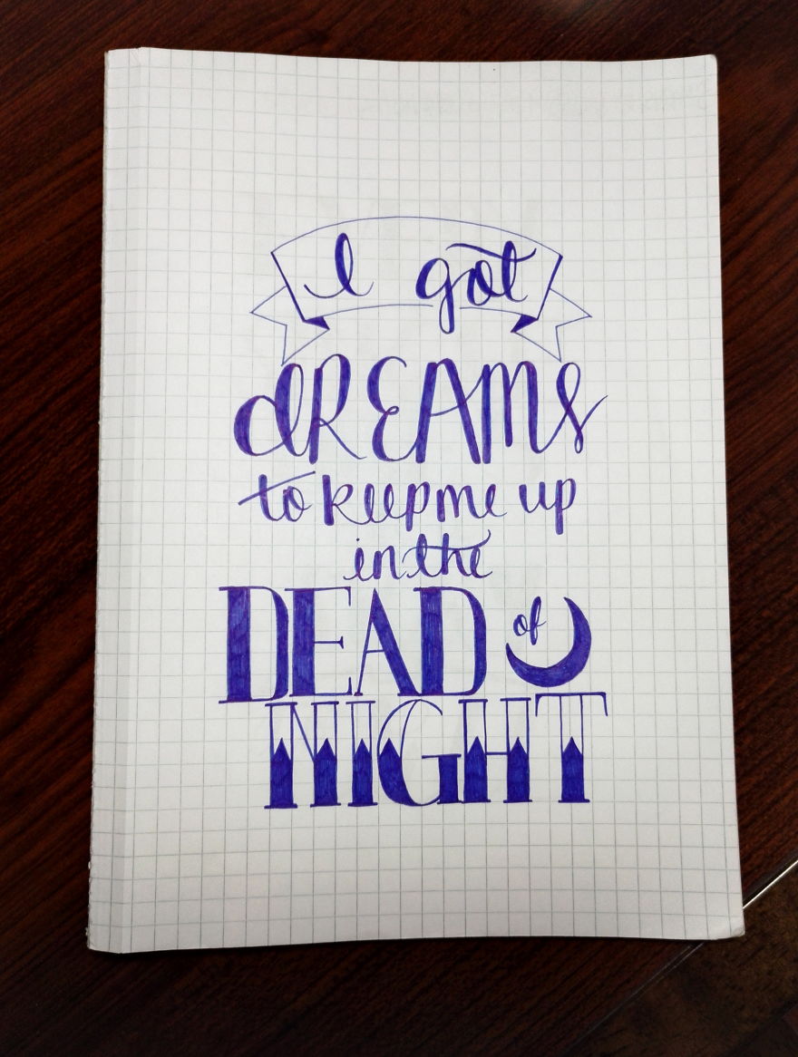 I Take My Favourite Lyrics And Turn Them Into Word Drawings