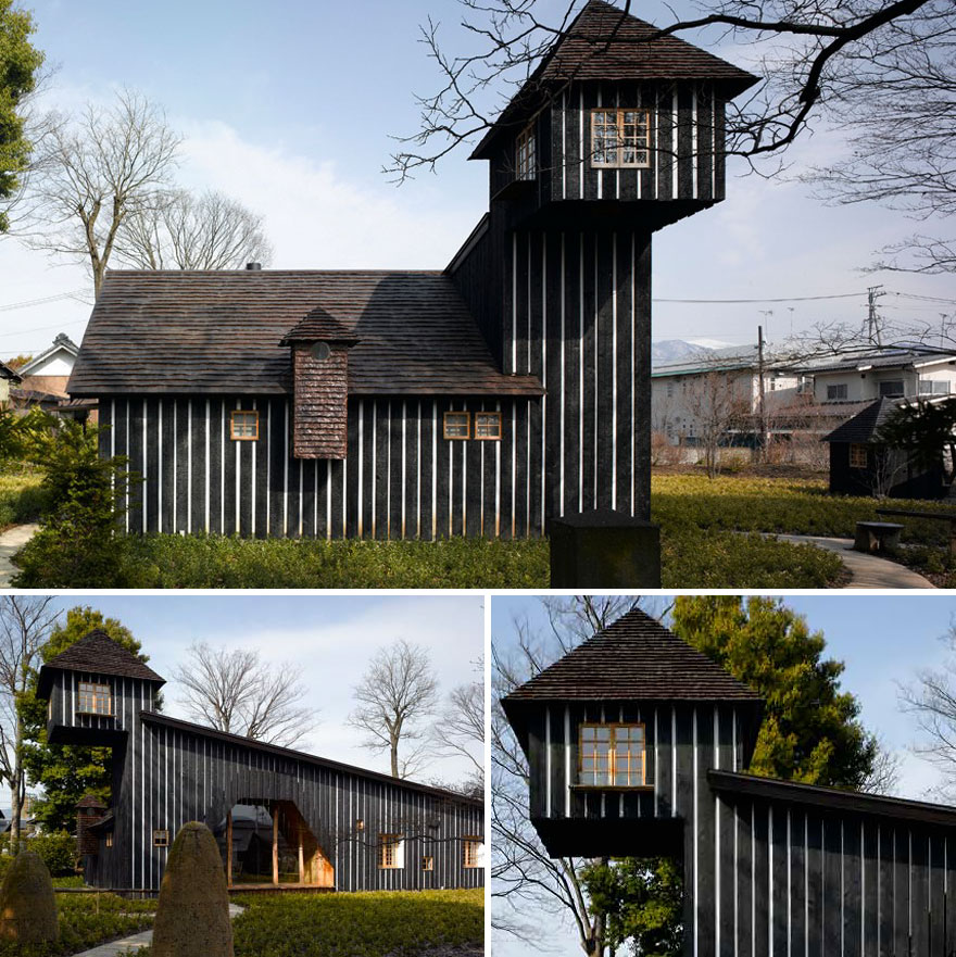 Yakisugi House (charcoal House) In Nagano, Japan