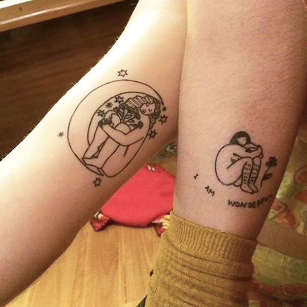 Two best friend love tattoos 