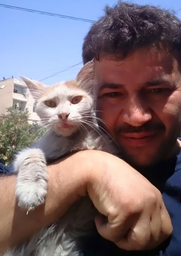 People Are Fleeing War-Torn Aleppo But This Man Is Staying To Care For Abandoned Cats