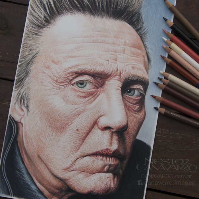 It Took Me 25 Hours To Draw This Portrait Of Christopher Walken With Colored Pencils