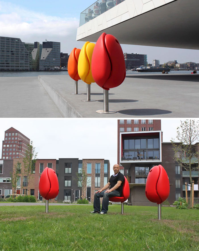 Seats In The Shape Of A Tulip By Tulpi Design
