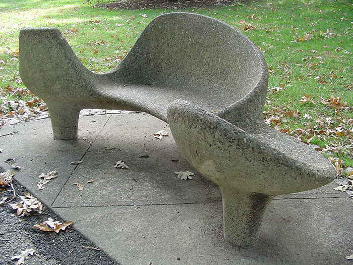 Concrete Bench At New York Botanical Garden‎, Bronx