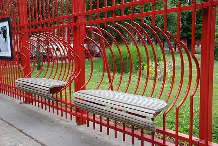 Benches In Jean Baptiste Lebas Park, Lille, France