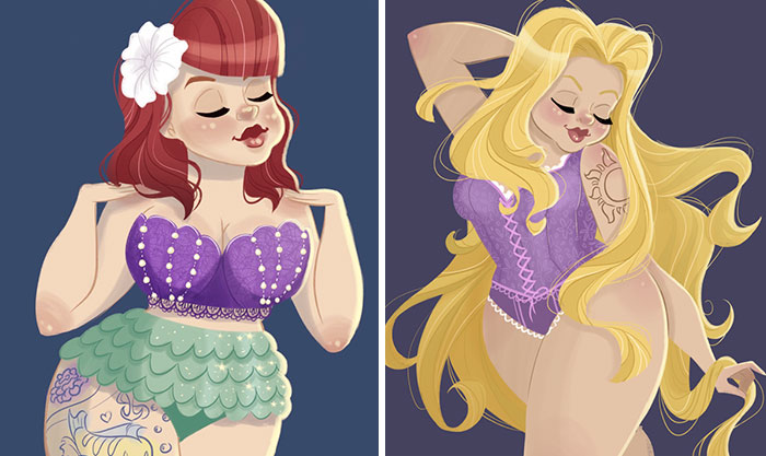 Curvy Disney Pinups By Ashley Beevers