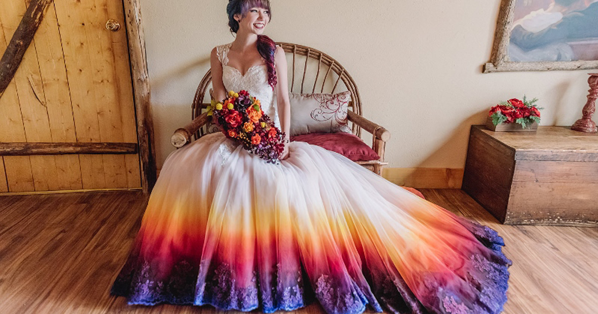 How to Dip Dye a Wedding Dress