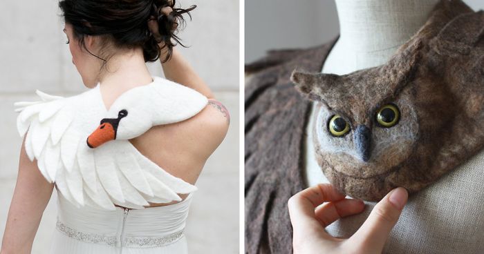 Realistic Felt Animal Scarves That Wrap Around Your Neck To