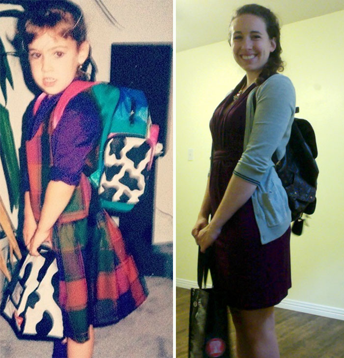 First And Last Day Of School 20 Years Apart