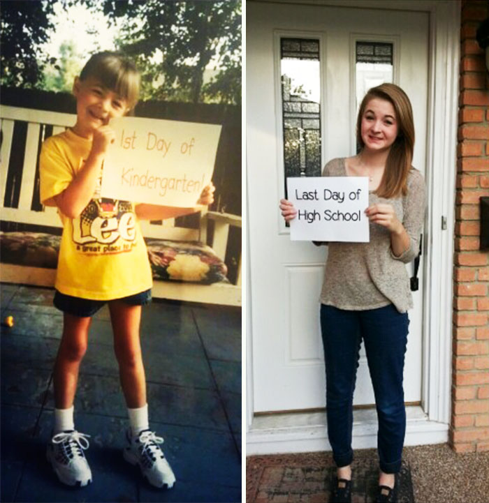 First Day Of Kindergarten And Last Day Of High School