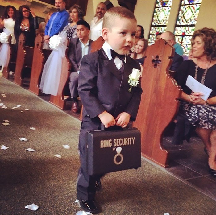 Ring Bearer With Security Briefcase