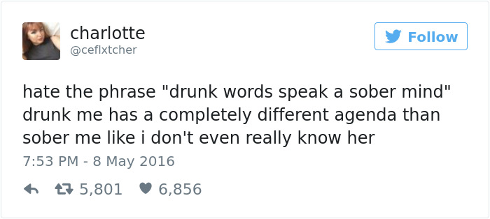 Alcohol Tweet