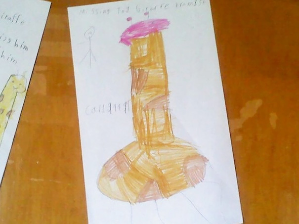 Drawing Of A Giraffe. This Kid May Have Been Misinformed