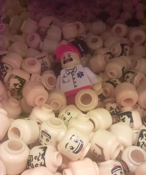 Lego Man In A Head Pit