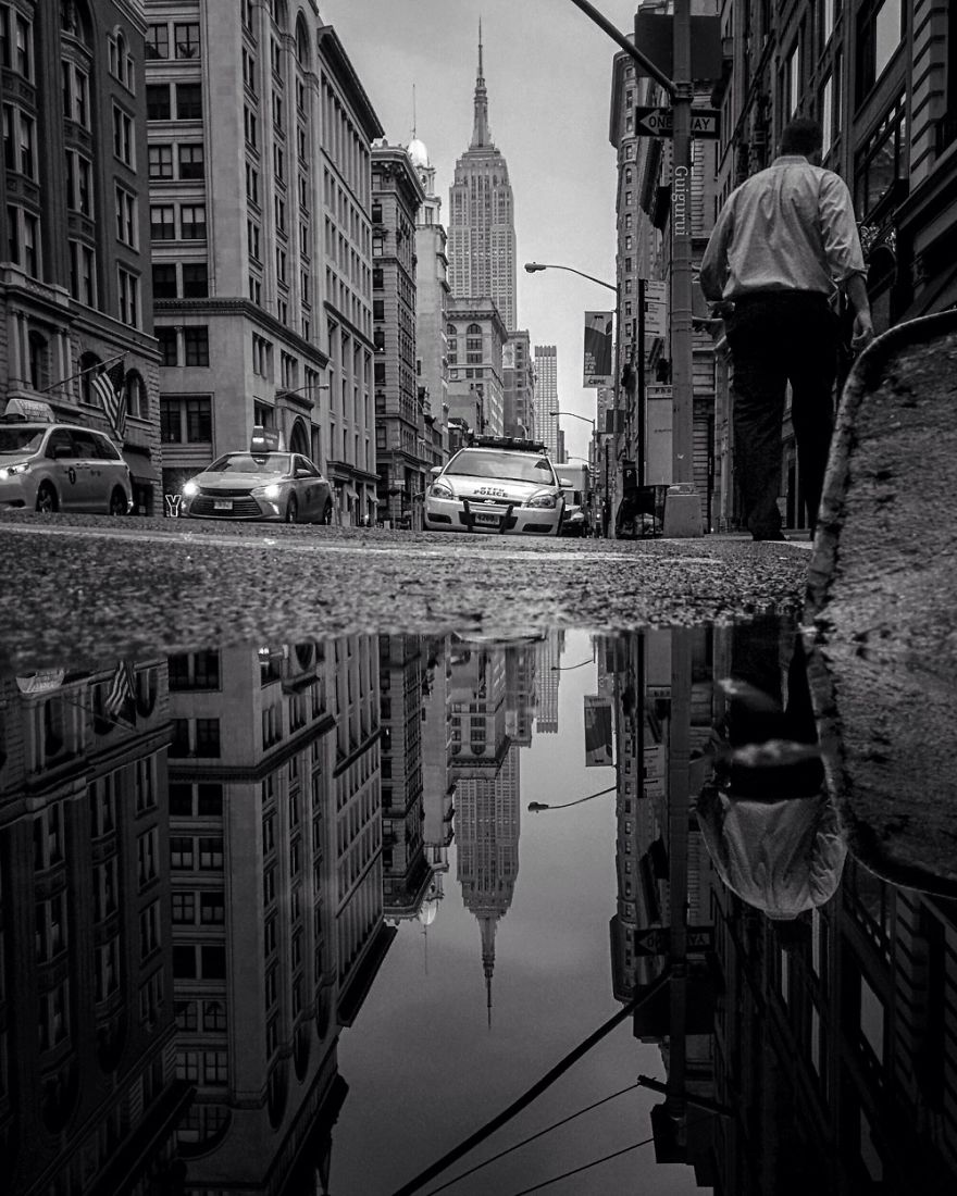 The Parallel Worlds Of Puddles In New York City