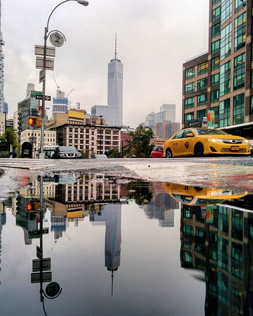 The Parallel Worlds Of Puddles In New York City