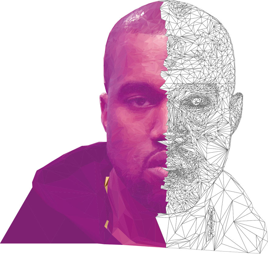 I Create Portraits Of Famous People Out Of Triangles