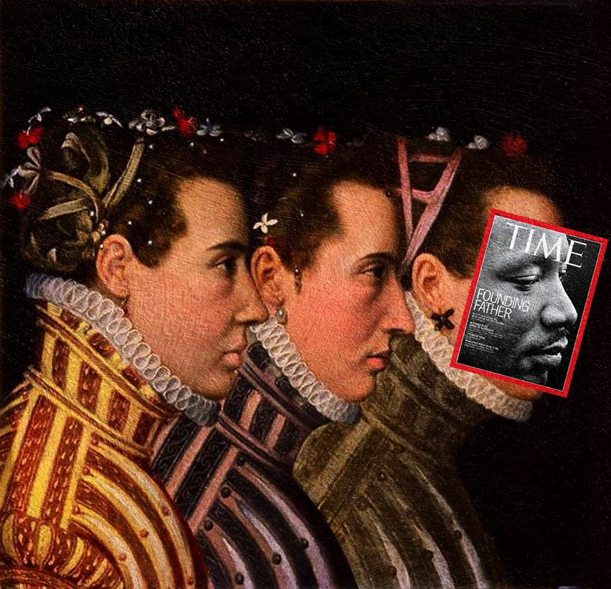 I Mash-Up Magazine Covers And Classical Paintings To Express My Political Opinion