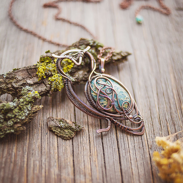 Large Ancient Forests Inspired Me To Create This Wire Wrapped Jewelry