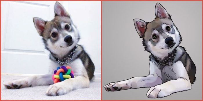We Hired 13 Artists To Draw Our Dog, Kobi. Here's How They Turned Out!