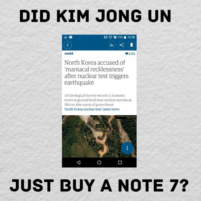 Kim Jong Un And Samsung Galaxy Note 7