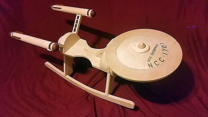 Wooden Star Trek USS Enterprise Rocker For Your Little Sci-Fi Fan