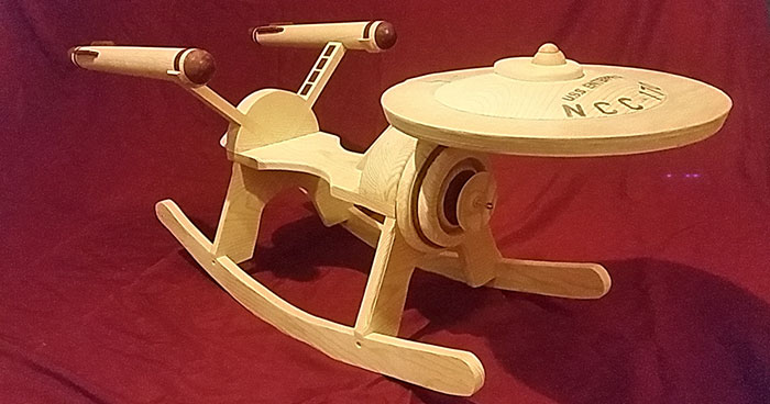Wooden Star Trek USS Enterprise Rocker For Your Little Sci-Fi Fan