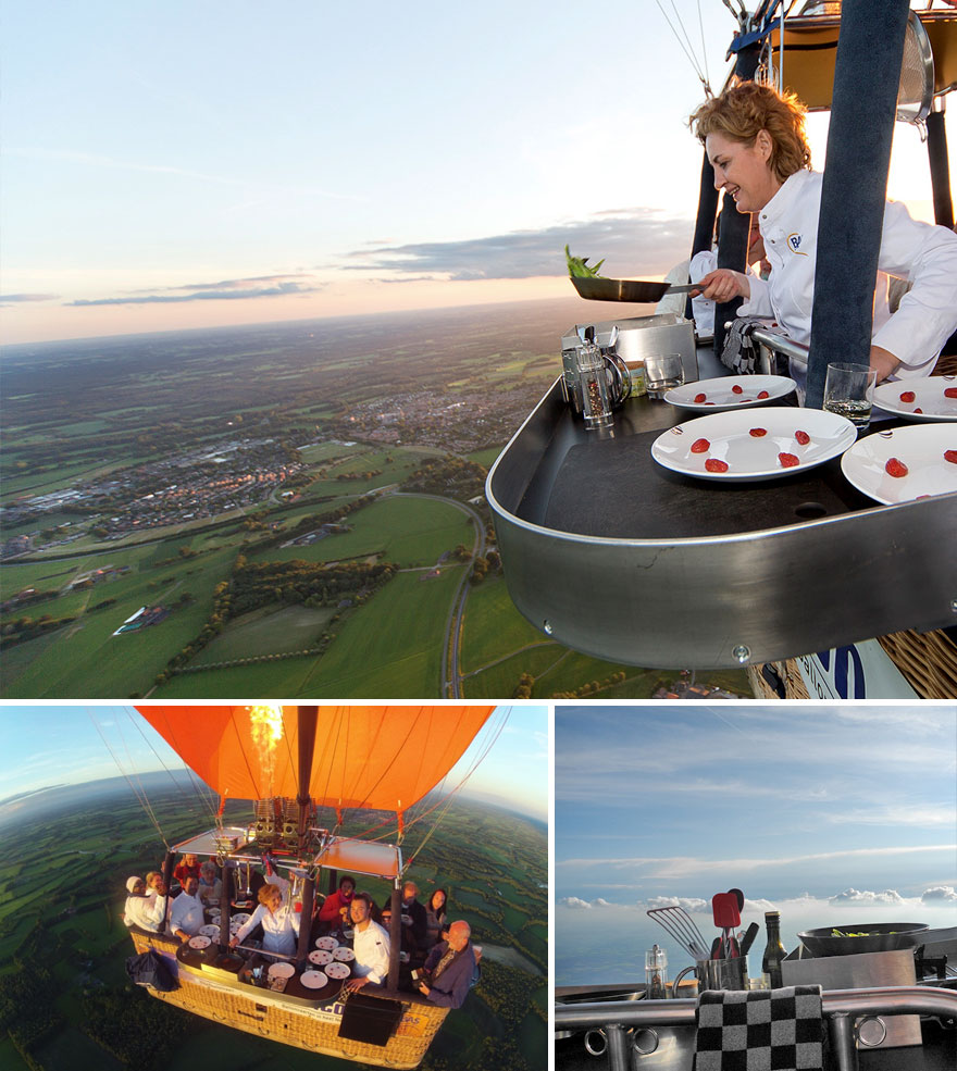 World's Only Hot Air Balloon Restaurant, Culiair, Netherlands
