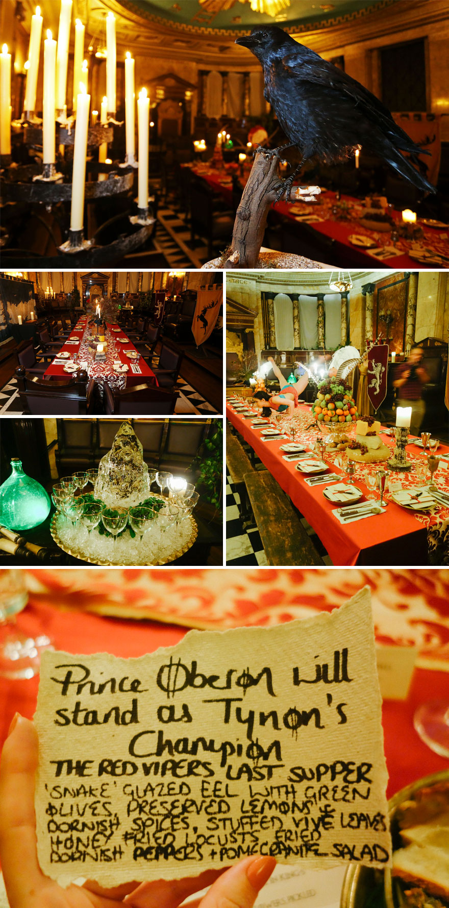 Game Of Thrones Feast, All Men Must Dine Pop-up Restaurant, London, UK