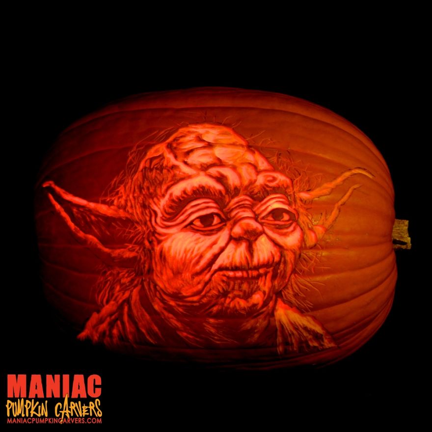 Maniac Pumpkin Carvers Introduce Halloween (partly Star Wars Themed).