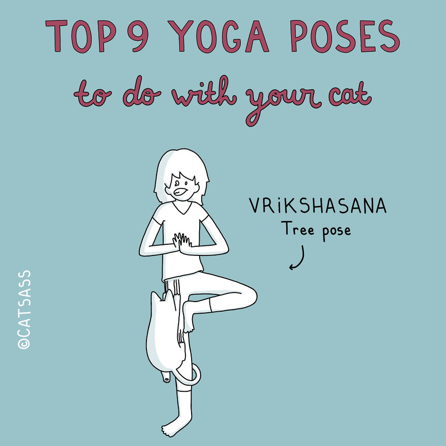 These Comics Show How You Can Do Yoga With Your Cat