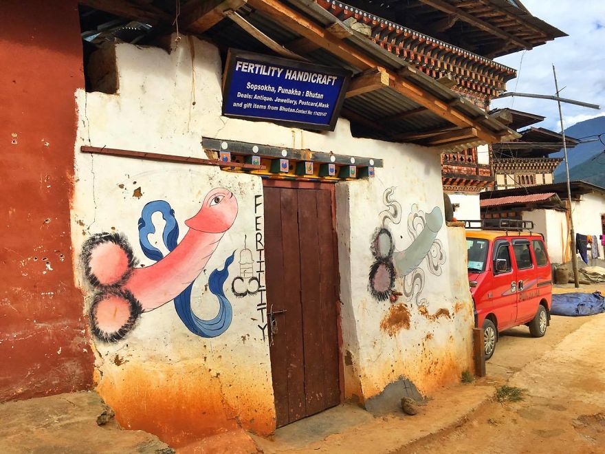 Deep In A Valley In Bhutan Is A Village That Wards Off Evil Spirits With Wall Paintings Of A Monk’s Penis
