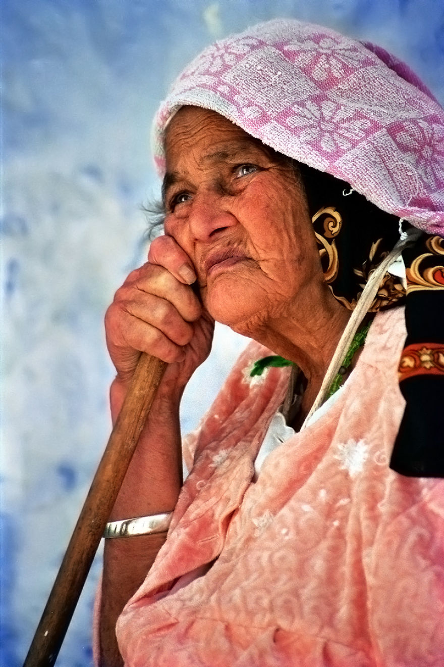 Portrait Of A Woman In Chefchaouen, Morocco