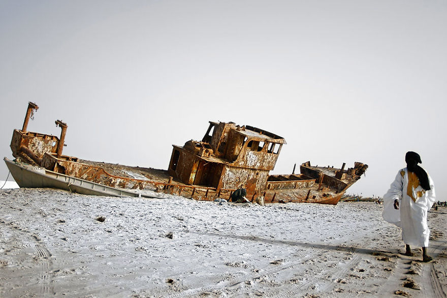 Rusted Ship On The Beach Of Nouakchott, Mauritania