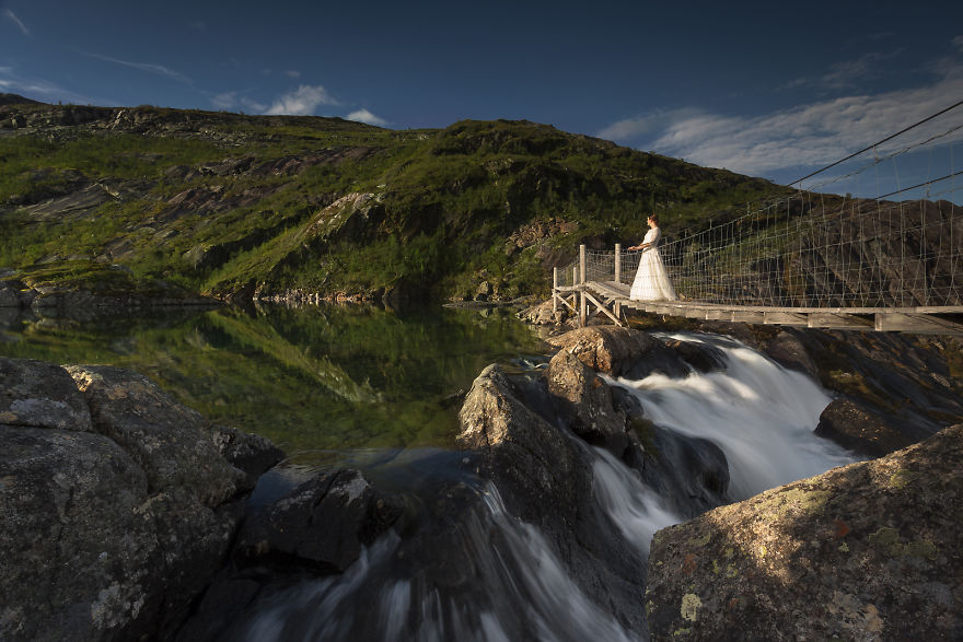 I Photographed My Wife In Her Wedding Dress During Our 45-Day Trip In The Most Beautiful Places In Norway